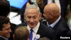 Israeli Prime Minister-designate Benjamin Netanyahu is seen during the swearing-in ceremony for the new parliament the 25th Knesset in Jerusalem, Nov. 15, 2022.