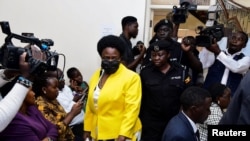  Mary Goretti Kitutu, mmoja kati ya mawaziri wanaoshtakiwa kwa ufisadi wa mabati eneo la Karamoja huko Uganda. April 6, 2023.