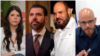De izquierda a derecha: Camila, Laureano, Rafael y Edmundo, todos hijos del matrimonio de Daniel Ortega y Rosario Murillo. [Combinación de fotografías: Miguel Bravo, VOA]