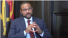 Mário Caetano João, ministro da Economia e Desenvolvimento de Angola, Washington, 15 Abril 2023
