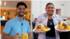 A la izquierda Roberto Martínez, propietario de una cafetería en Costa Rica y a la derecha Eveling Morales, propietaria de Eve´s Gourmet.