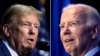FILE - This combo image shows Republican presidential candidate former President Donald Trump, left, March 9, 2024 and President Joe Biden, right, Jan. 27, 2024.