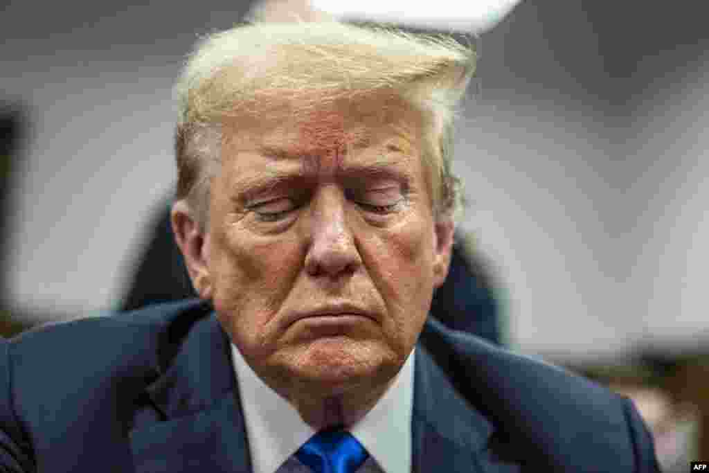 AQShning sobiq prezidenti Donald Tramp Nyu-York jinoiy sudida ayblanuvchi sifatida ishtirok etmoqda