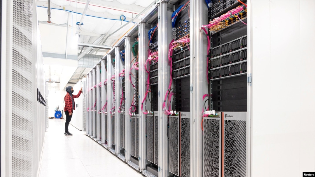 FILE - An AI supercomputer is seen at a data center in Santa Clara, Calif., in October 2022. Former President Donald Trump and Vice President Kamala Harris are both finding support for their presidential campaigns among Silicon Valley figures.