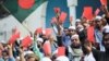Supporters of the Islami Andolan Bangladesh party attend a rally at the Baitul Mokarram National Mosque in Dhaka on Jan. 9, 2024, protesting what they called a "dummy election."