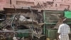 Jengo la kituo cha matibabu lililoshambuliwa kwa risasi kwenye eneo liitwalo Souk Sitta( Market Six) kusini mwa Khartoum, Juni 1, 2023. Picha ya AFP