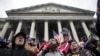 Pro-Trump protesters rally to contest the certification of the 2020 U.S. presidential election results by Congress at the Capitol in Washington on Jan. 6, 2021.