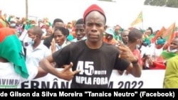 Imagem de arquivo: Gilson da Silva Moreira "Tanaice Neutro", activista angolano