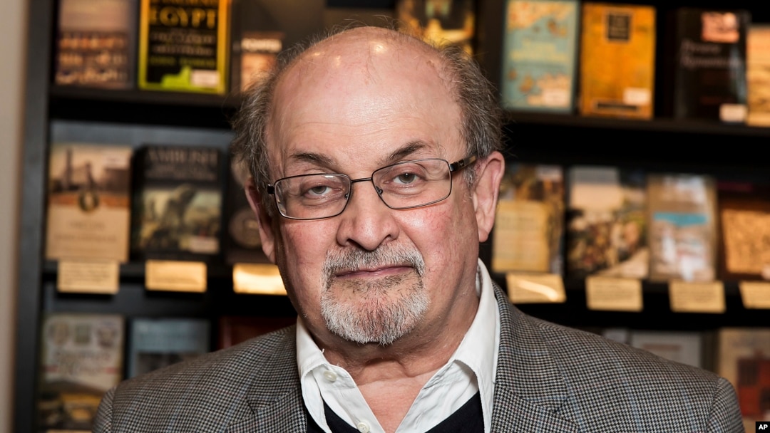 FILE - Author Salman Rushdie appears at a signing for his book "Home" in London on June 6, 2017. His new novel, written before he was stabbed at a book appearance in New York in 2022, will be released Feb. 7, 2023, in the U.S. and two days later in Britain. 