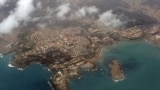 Vista aérea da Cidade da Praia
