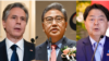 미한일 외교장관 공동성명 발표..."북 탄도미사일 강력 규탄"