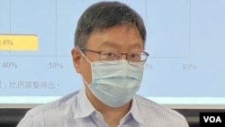 陳家洛憂慮7月1日新特首李家超上台後，可能跟隨中國大陸的做法推動全民強檢。(美國之音 湯惠芸)