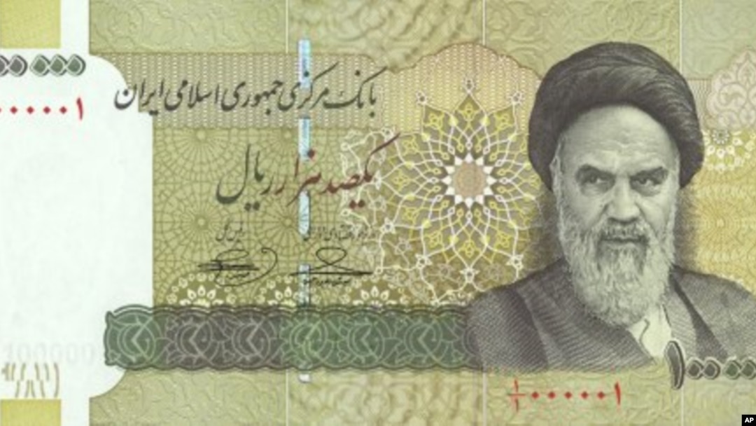 Handout photo showing the front of the new Iranian 100,000 Rials bank note (2010 file photo).