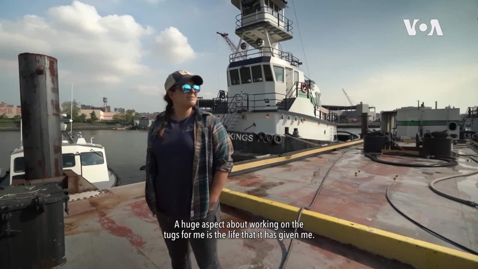 Female Tugboat Captain
