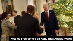 Presidente angolano, João Lourenço, e Presidente dos Estados Unidos, Joe Biden, na Casa Branca durante a Cimeira Estados Unidos-África, Dezembro de 2022