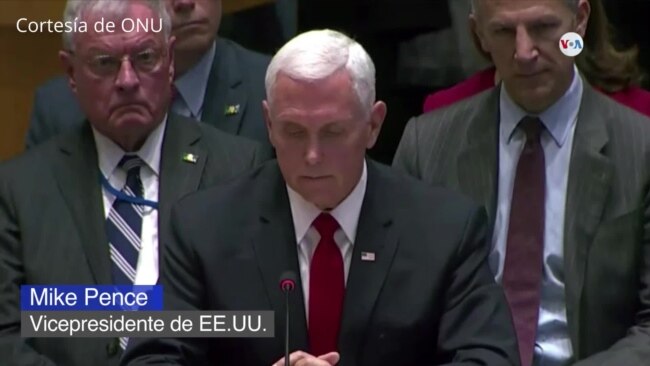 Mike Pence pide ante la ONU que reconozcan a Guaidó