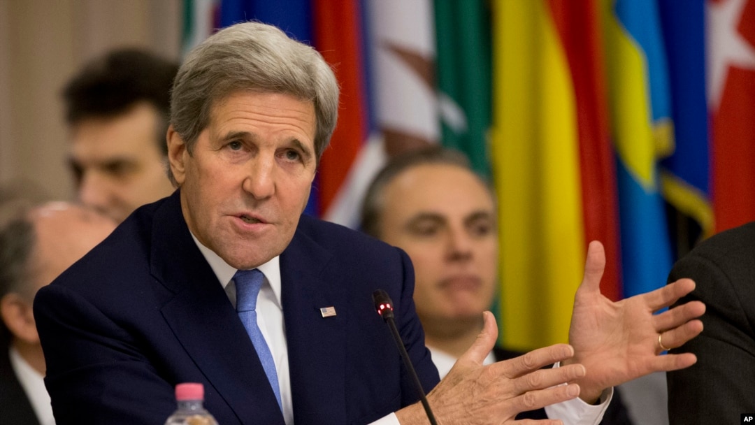 Amerika bosh diplomati Jon Kerrining aytishicha, qonxo'r to'dani yo'q qilish yo'lidagi xalqaro harakatlar to'g'ri yo'ldan ketmoqda.
