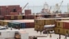 FILE - A general view shows activities at Somalia's port of Mogadishu.