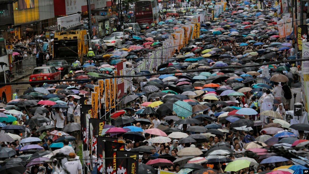 Pro-democracy Protesters Flood Hong Kong 