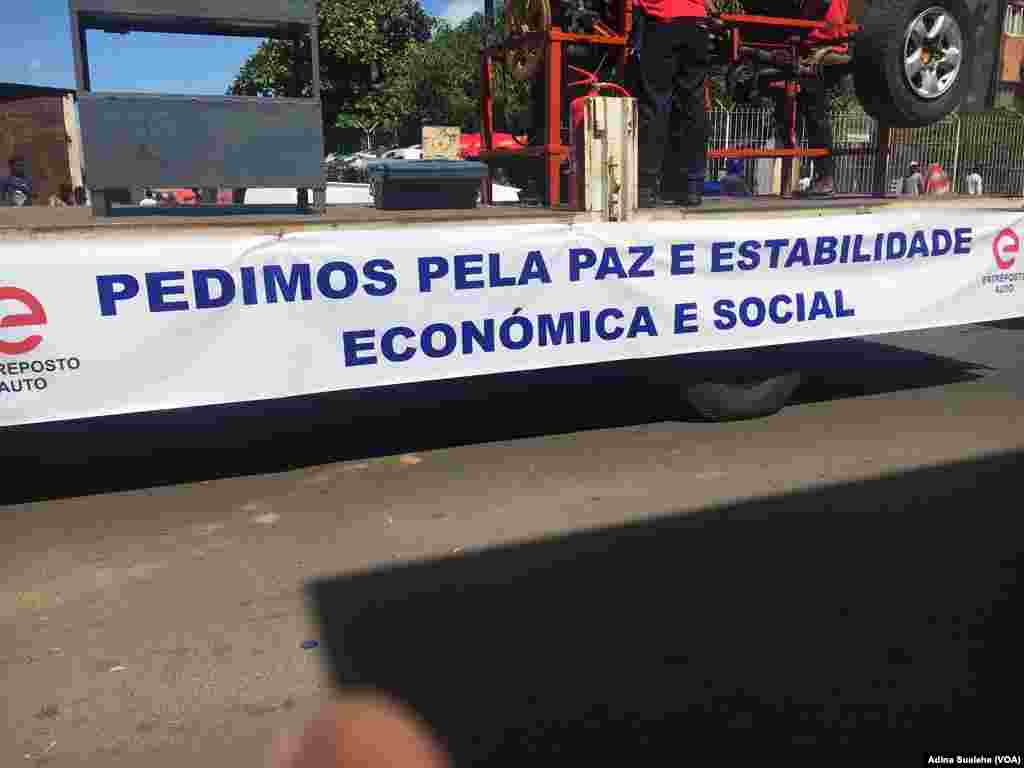 Celebração do 1º de Maio na cidade de Nampula, em Moçambique