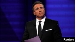 El presentador de CNN Chris Cuomo durante un debate de la campaña presidencial de EE. UU. en 2020.