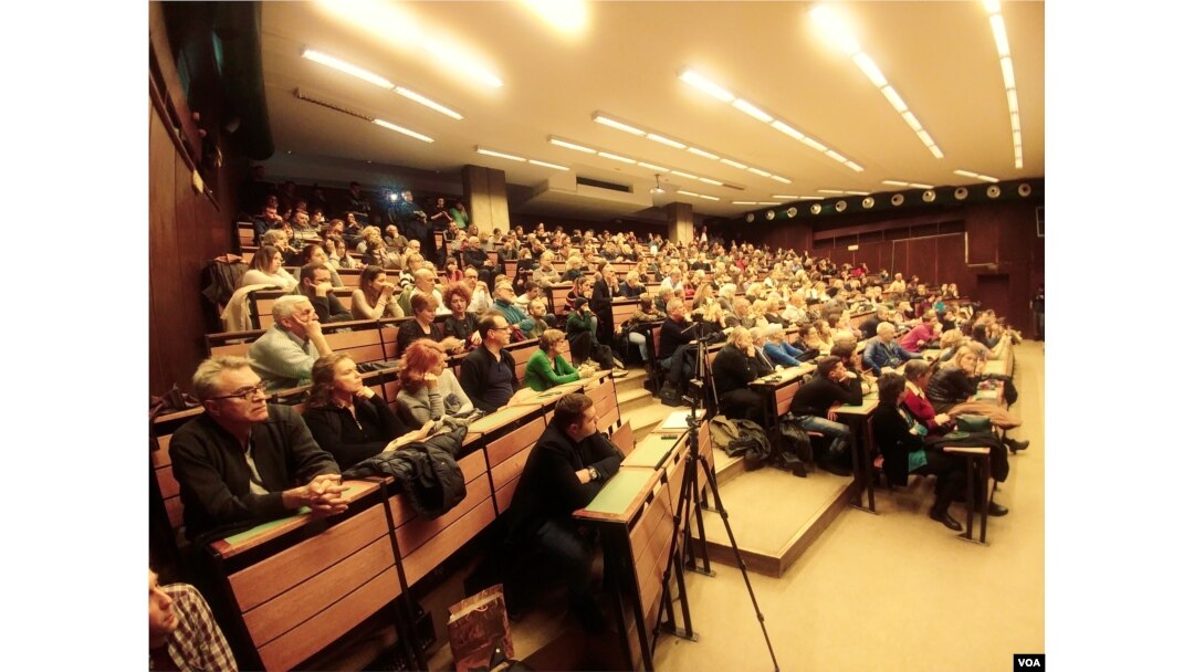 Tribina "Film kao protest" u sklopu tribina "Nije filozofski ćutati", na Filozofskom fakultetu u Beogradu, 14. februara 2019.
