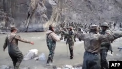 This video frame grab taken from footage recorded in mid-June 2020 and released by China