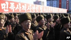 지난 8일 평양 김일성 광장에서 북한의 수소탄 핵실험을 축하하는 대규모 군중집회가 열렸다. (자료사진)