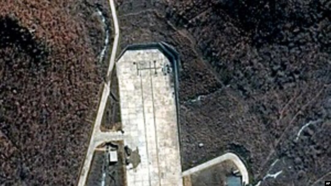 This March 28, 2012 satellite file image provided by DigitalGlobe shows North Korea’s Tongchang-ri launch facility on the nation’s western coast.