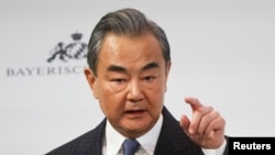 中國外交部長王毅星期六（2月17日）在德國舉行的第60屆慕尼黑安全會議上發表演說。