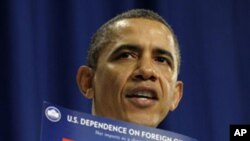 Tổng thống Obama trình bày về chính sách năng lượng của ông hôm 1/3/12, tại Nashua, New Hampshire