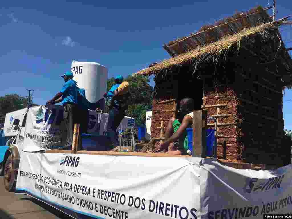 Celebração do 1º de Maio na cidade de Nampula, em Moçambique