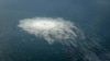 Gas bubbles from the Nord Stream 2 rupture reaching the surface of the Baltic Sea near Bornholm, Denmark, on September 27, 2022. (Danish Defence Command/via Reuters)
