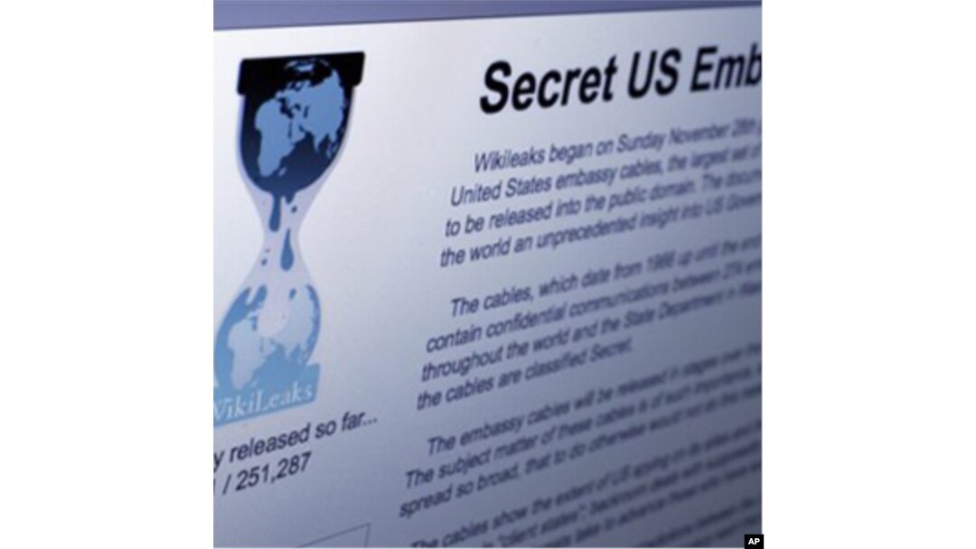 The Internet homepage of Wikileaks is shown in this photo taken in New York, Wednesday, Dec. 1, 2010.