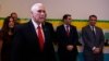 Vice President Mike Pence arrives to speak at Iglesia Doral Jesus Worship Center for a round-table discussion on the political crisis in Venezuela with community leaders in Doral, Fla., Feb. 1, 2019.