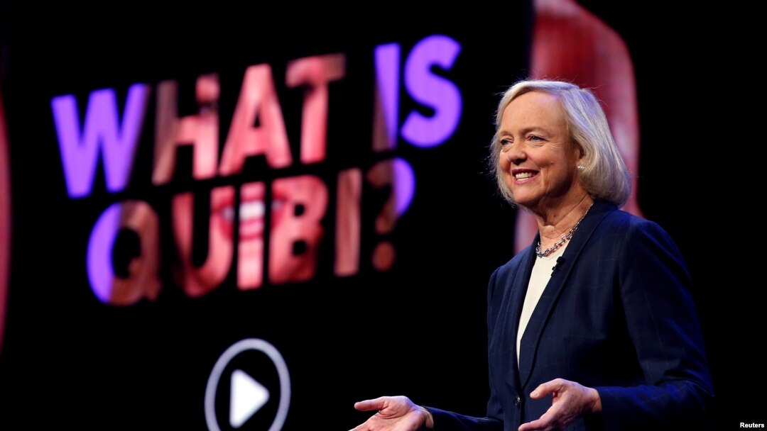 La CEO de Quibi, Meg Whitman, habla durante un discurso de apertura de Quibi en el CES 2020 en Las Vegas, Nevada, EE.UU., 8 de enero de 2020. 