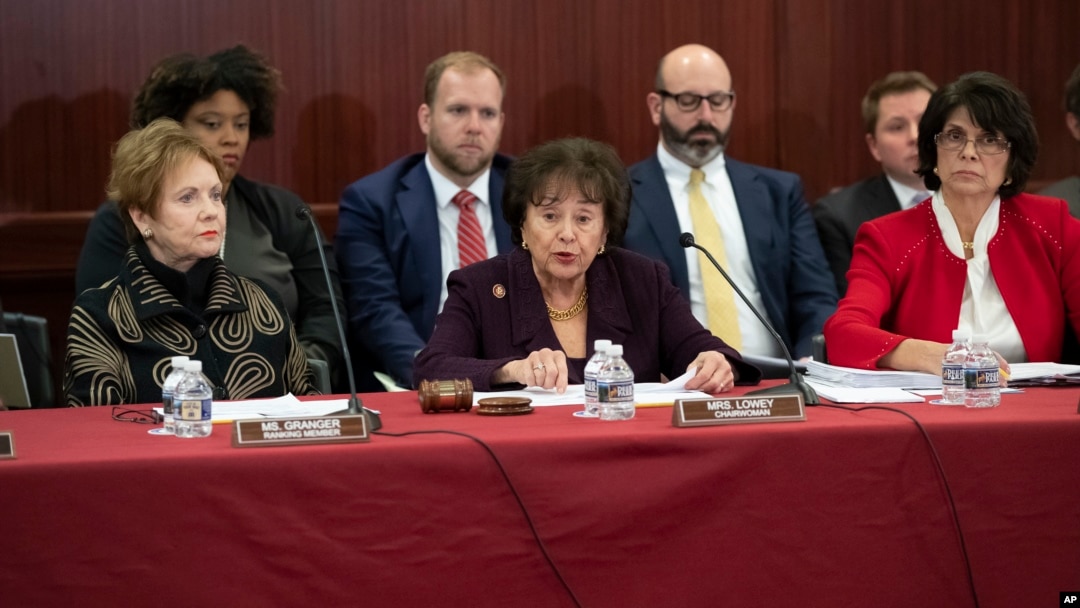 House Appropriations Committee Chair Nita Lowey, D-N.Y., center, flanked by Rep. Kay Granger, R-Texas, ranking member of the House Appropriations Committee, left, and Rep. Lucille Roybal-Allard, D-Calif., chair of the House Appropriations Committee's Homeland Security Subcommittee, right, opens a meeting of House and Senate bargainers trying to craft a border security compromise in hope of avoiding another government shutdown, at the Capitol in Washington, Jan. 30, 2019.