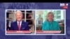 El candidato presidencial demócrata Joe Biden sonríe mientras la ex secretaria de Estado Hillary Clinton anuncia que respalda su candidatura para presidente, durante un evento por internet. Wilmington, Delaware, abril 28 de 2020. (Cortesía de campaña Biden For President)