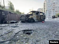 Vista de un reciente ataque militar, lo que las autoridades locales llamaron un ataque aéreo ucraniano, en el curso del conflicto Rusia-Ucrania en Belgorod, Rusia, el 9 de mayo de 2024. Gobernador de la región rusa de Belgorod, Vyacheslav Gladkov, vía Telegram/Folleto vía REUTERS