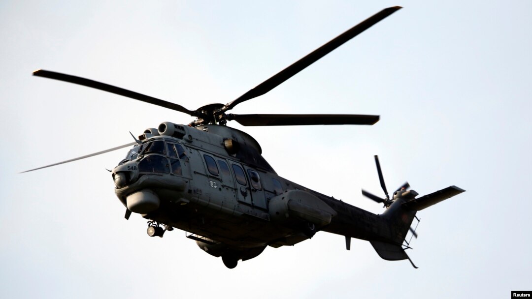 A Turkish Air Force AS-532AL Cougar helicopter takes off from Incirlik airbase in the southern city of Adana, Turkey, July 27, 2015.