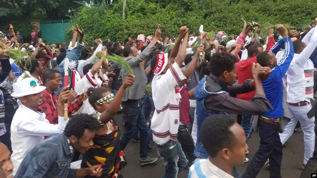 Dinbin Masu Zanga Zanga Na Maci A Ethiopia 