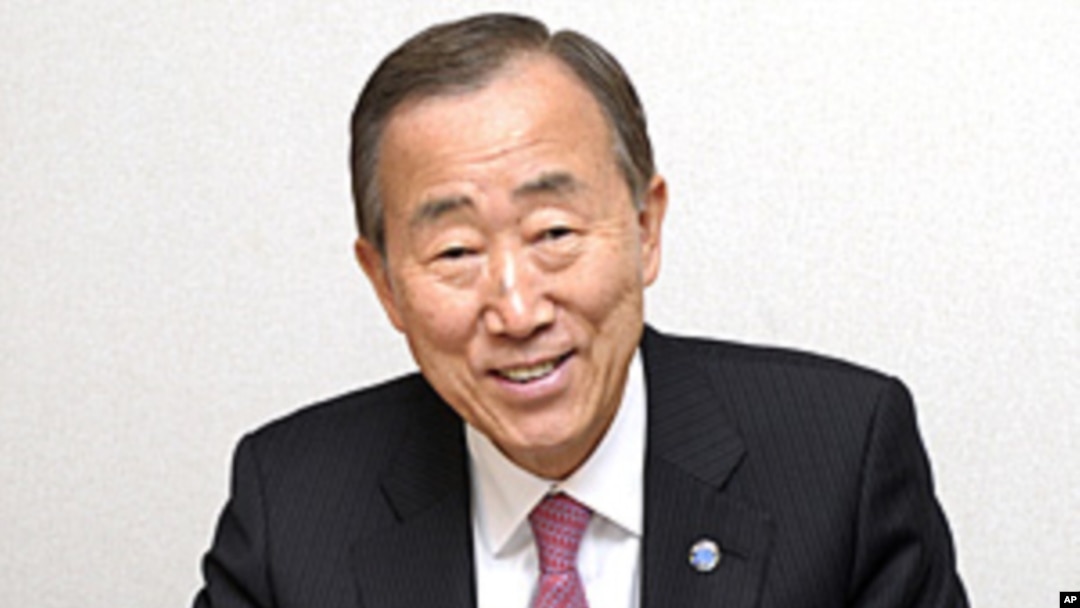 United Nations SecretaryGeneral Ban Ki-moon holds his smartphone in his hotel room in Brazilia, Brazil as he learns that the Security Council has voted to recommend him as a candidate for a second term