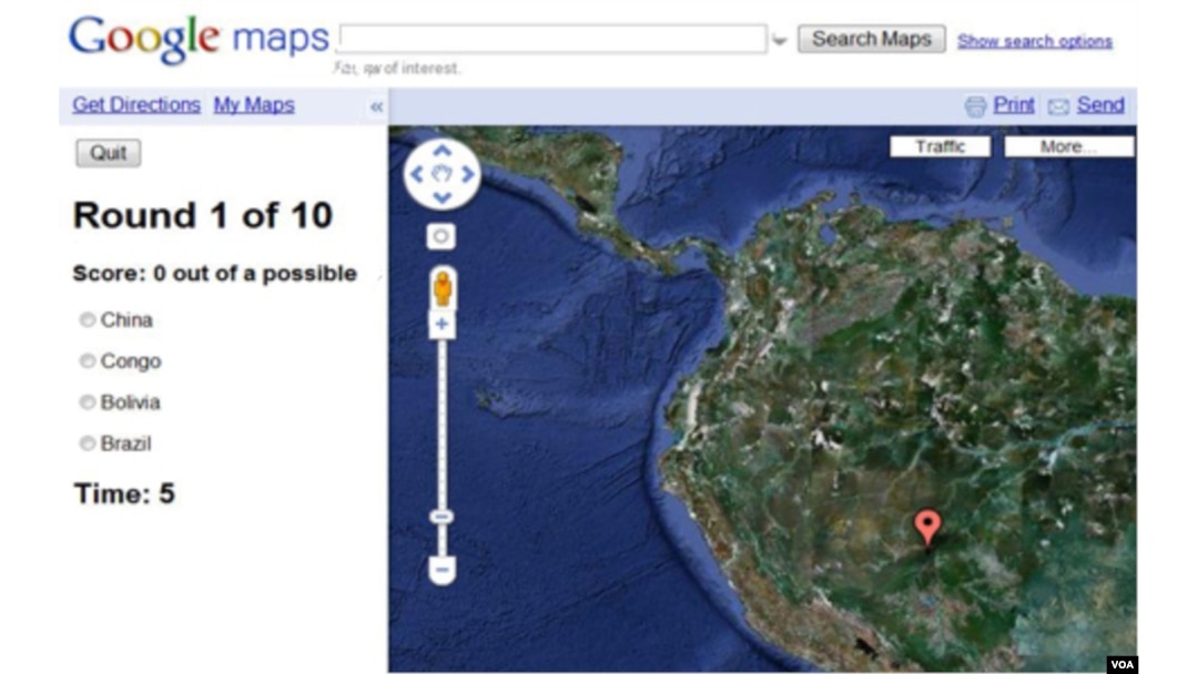 Google Maps puntúa tus conocimientos de geografía.