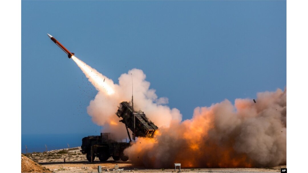 FILE - A Patriot weapons system is fired at the NATO Missile Firing Installation in Chania, Greece.