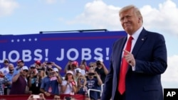 Presidente Donald Trump em campanha