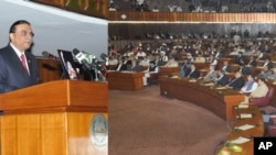 Tổng thống Asif Ali Zardari đọc diễn văn trước quốc hội