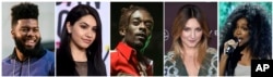 Desde la izq., Khalid, Alessia Cara, Lil Uzi Vert, Julia Michaels y Sza nominados para el Grammy como Best New Artist. Noviembre 28, 2017.