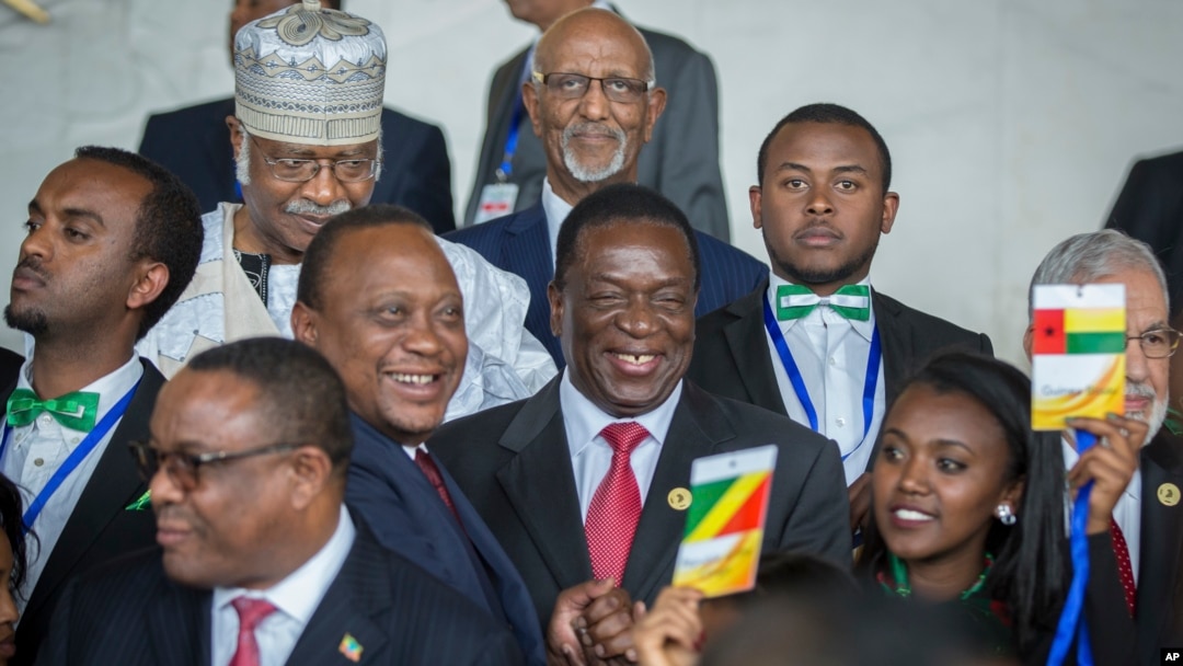 Umongameli Mnangagwa lenye inkokheli eEthiopia emhlanganweni we African Union.