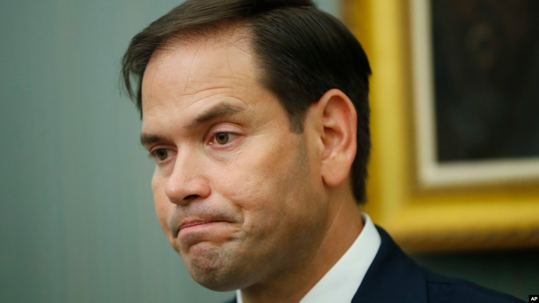 Sen. Marco Rubio, R-Fla., pauses as he speaks during a news conference to discuss hurricane relief efforts for Puerto Rico on Capitol Hill in Washington, Sept. 26, 2017.