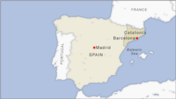 Map of Catalonia, Spain